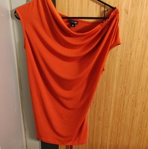 Off shoulder orange top
